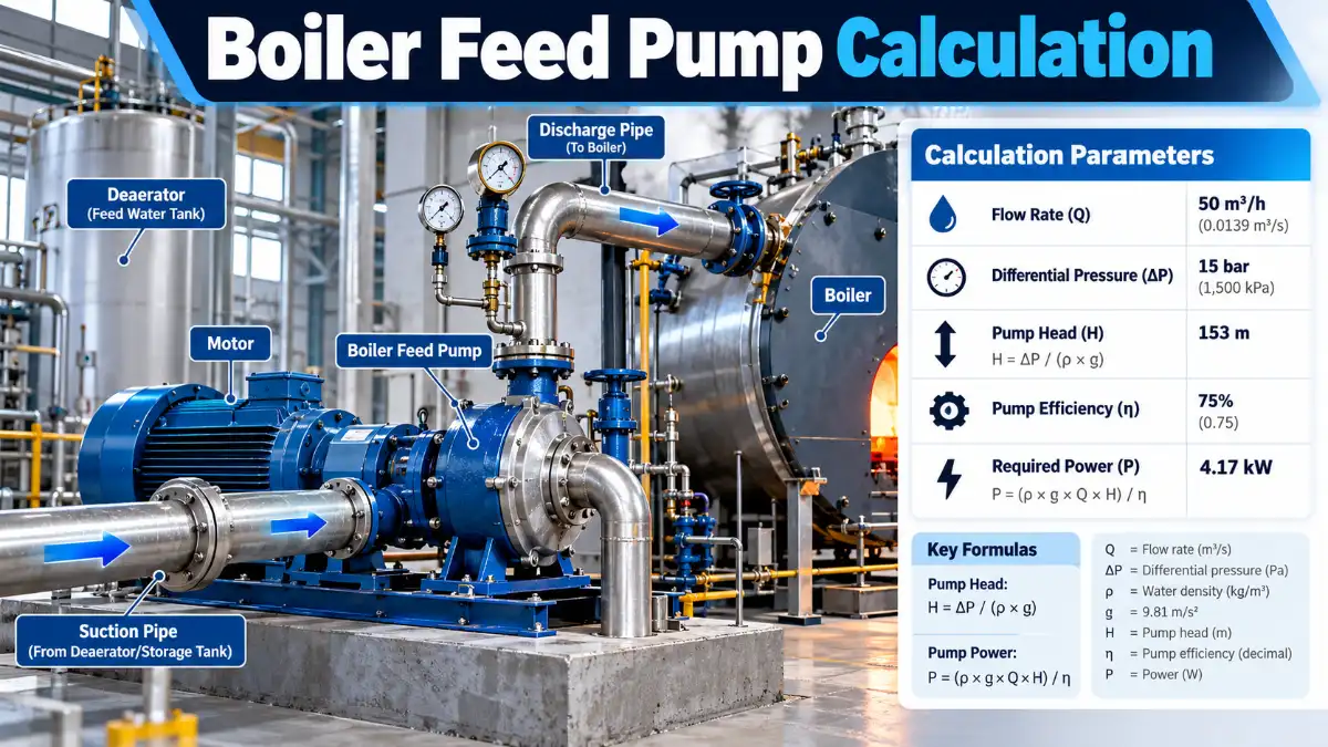 boiler feed pump calculation