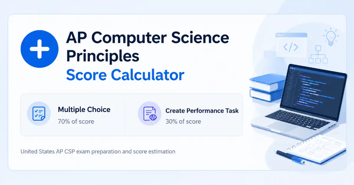 AP Computer Science Principles Score Calculator