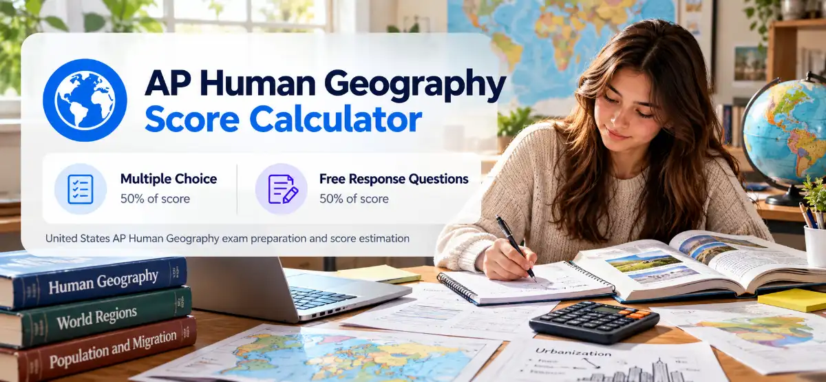 AP Human Geography Score Calculator for estimating AP exam scores