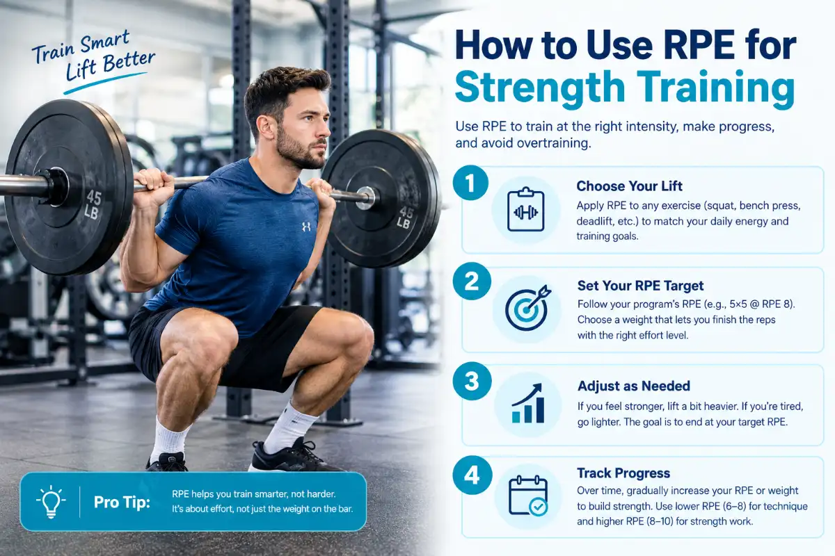 Step-by-step guide on how to use RPE for strength training and target weight calculation